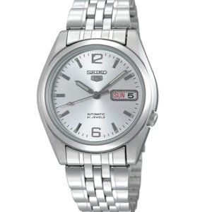 Seiko 5 White Dial Automatic Men's Watch! NEW!